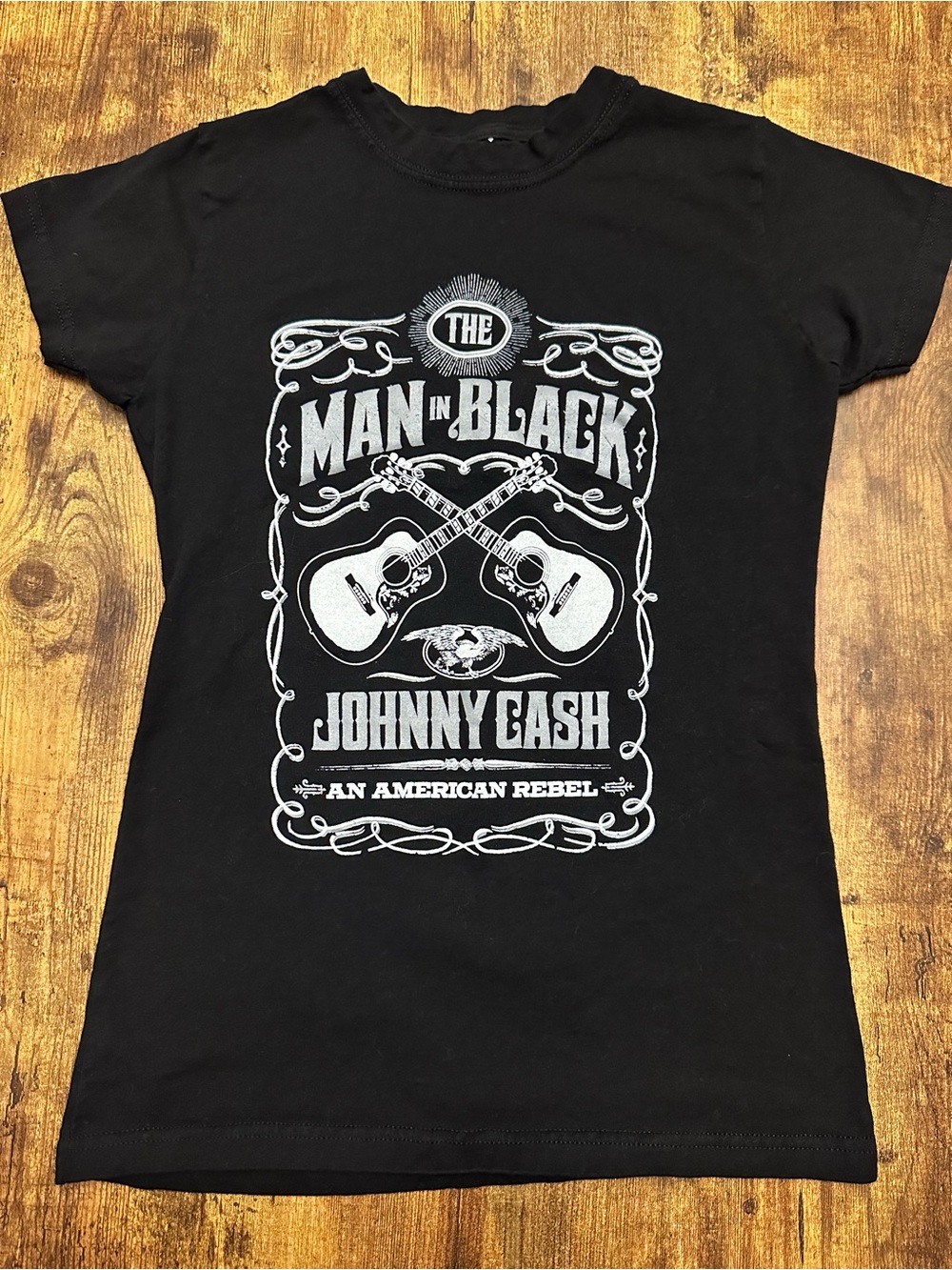Ash Black Johnny Cash 'The Man in Black' Graphic Tee #150